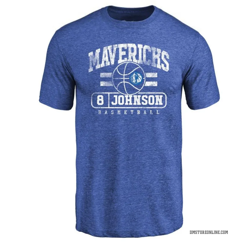 AJ Johnson Men's Royal Dallas Mavericks Baseline T-Shirt