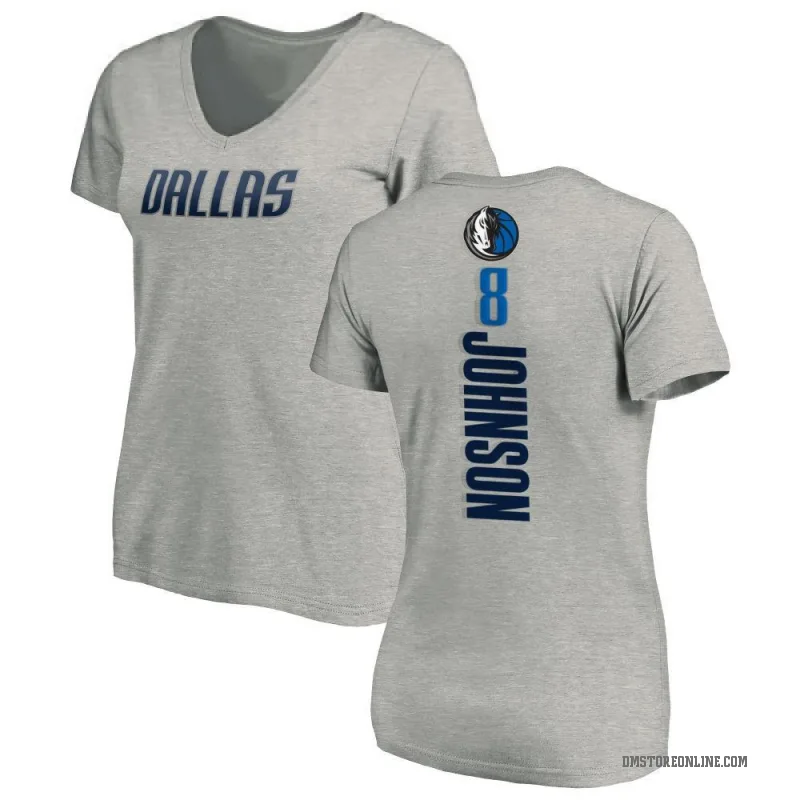 AJ Johnson Women's Dallas Mavericks Ash Backer T-Shirt