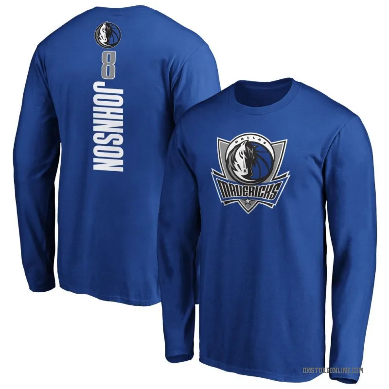 AJ Johnson Youth Royal Dallas Mavericks Backer Long Sleeve T-Shirt