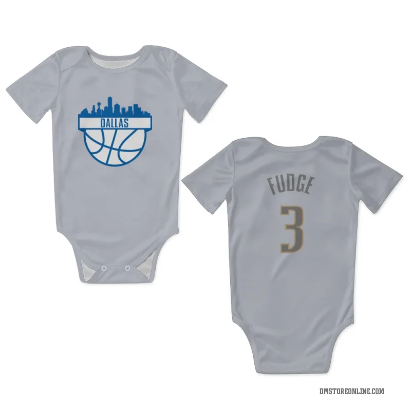 Alex Fudge  White Dallas Mavericks  Gray Newborn & Infant Bodysuit
