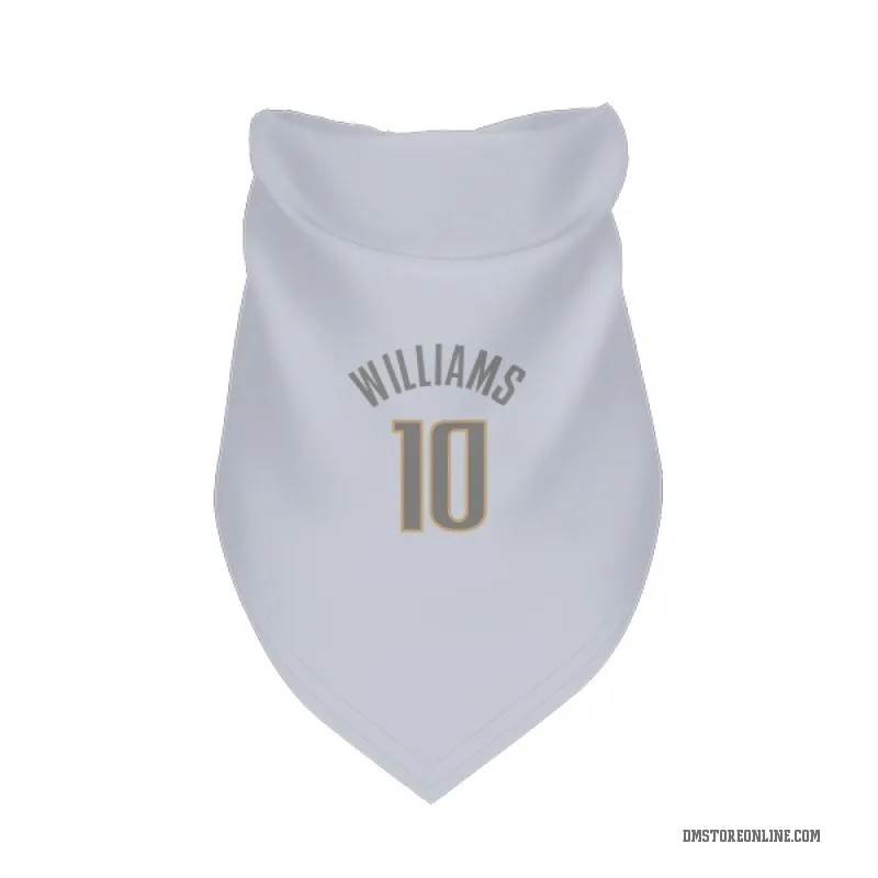 Brandon Williams  White Dallas Mavericks  Gray Cat & Dog Pet Bandana