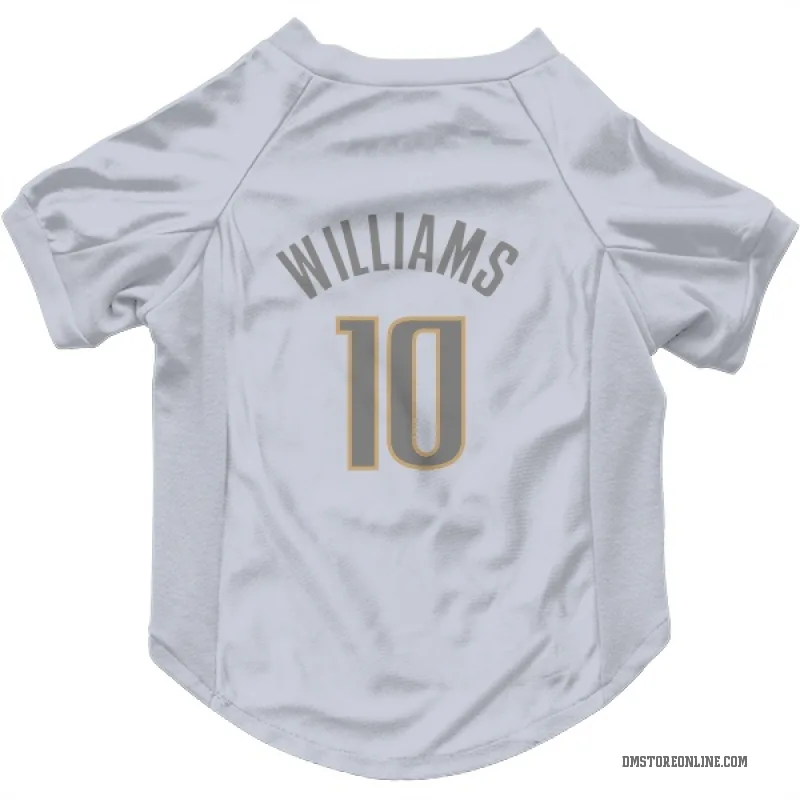 Brandon Williams  White Dallas Mavericks  Gray Cat & Dog Pet Jersey