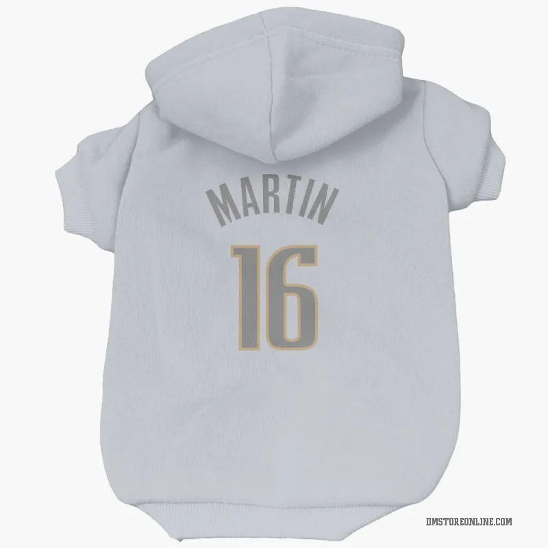 Caleb Martin  White Dallas Mavericks  Gray Cat & Dog Pet Hoodie