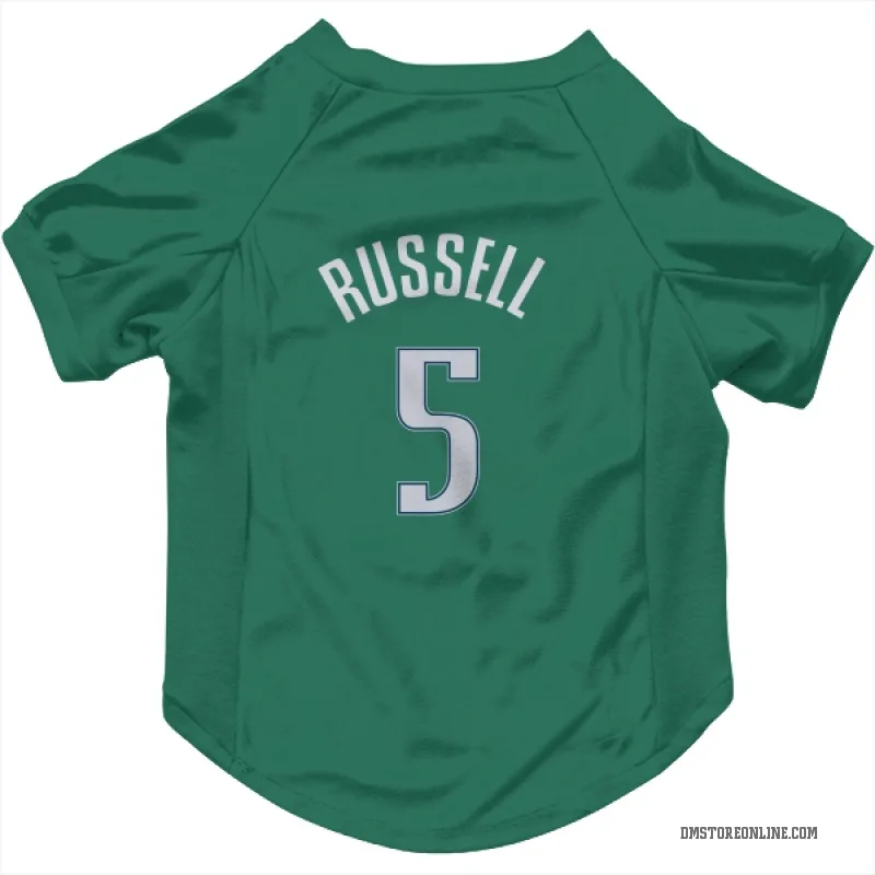 D'Angelo Russell  Green Dallas Mavericks  Cat & Dog Pet Jersey