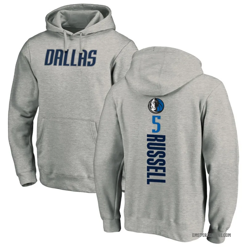 D'Angelo Russell Youth Dallas Mavericks Branded Ash Backer Pullover Hoodie
