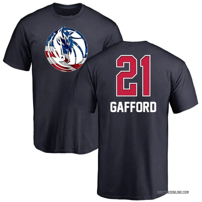 Daniel Gafford Men's Navy Dallas Mavericks Name and Number Banner Wave T-Shirt