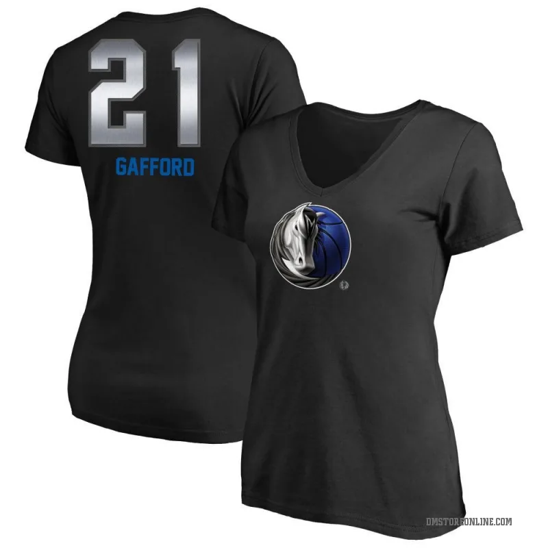 Daniel Gafford Women's Black Dallas Mavericks Midnight Mascot T-Shirt