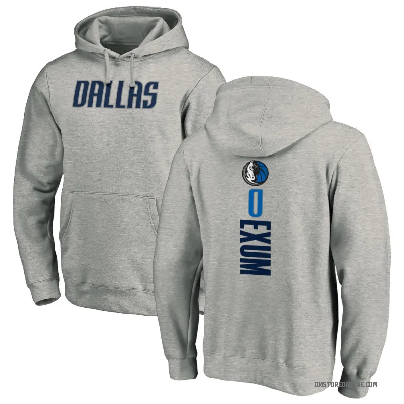Dante Exum Men's Dallas Mavericks Branded Ash Backer Pullover Hoodie