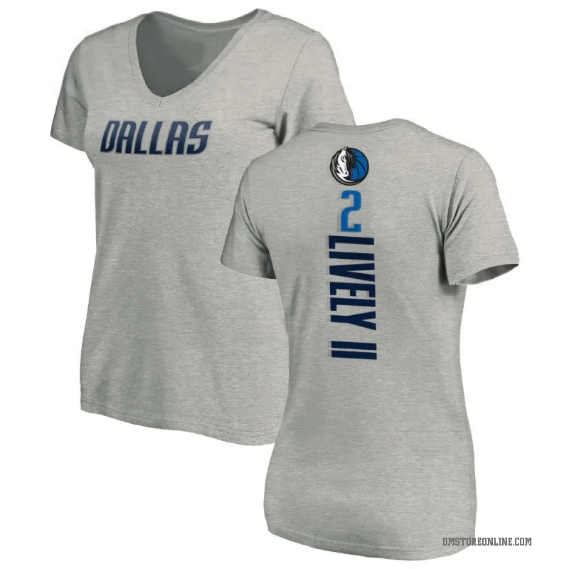 Dereck Lively II Women's Dallas Mavericks Ash Backer T-Shirt