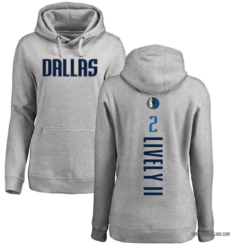 Dereck Lively II Women's Dallas Mavericks Branded Ash Backer Pullover Hoodie