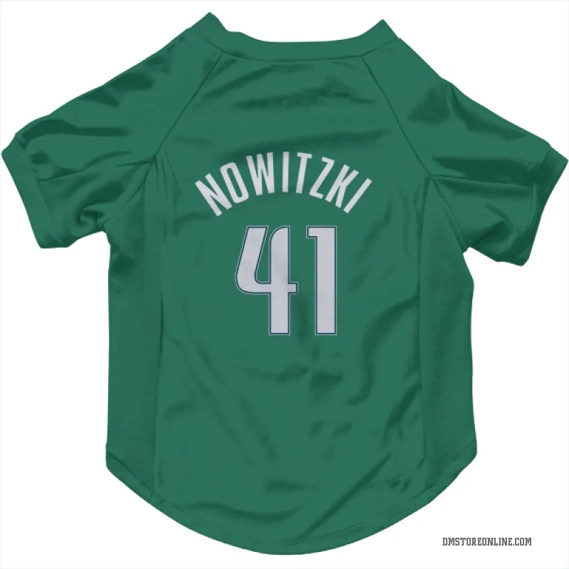 Dirk Nowitzki  Green Dallas Mavericks  Cat & Dog Pet Jersey