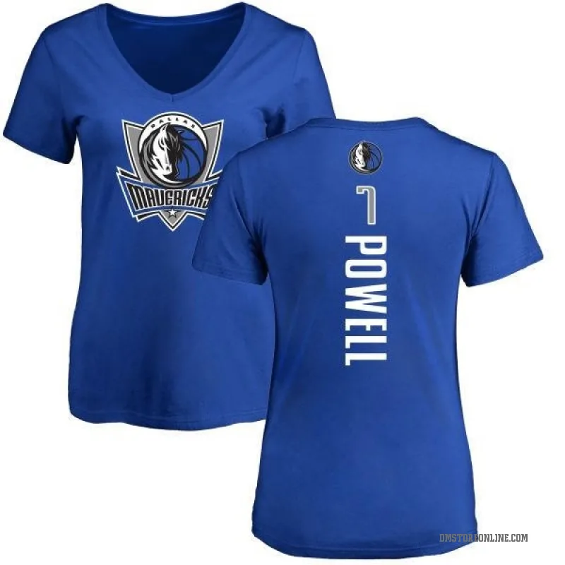 Dwight Powell Women's Royal Dallas Mavericks Backer T-Shirt