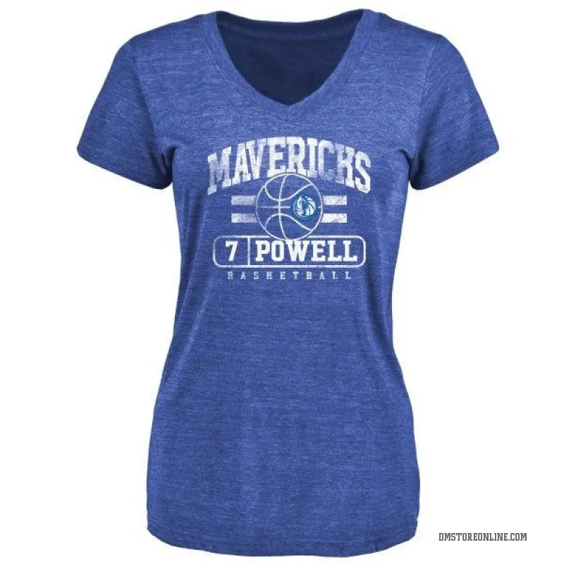 Dwight Powell Women's Royal Dallas Mavericks Baseline T-Shirt