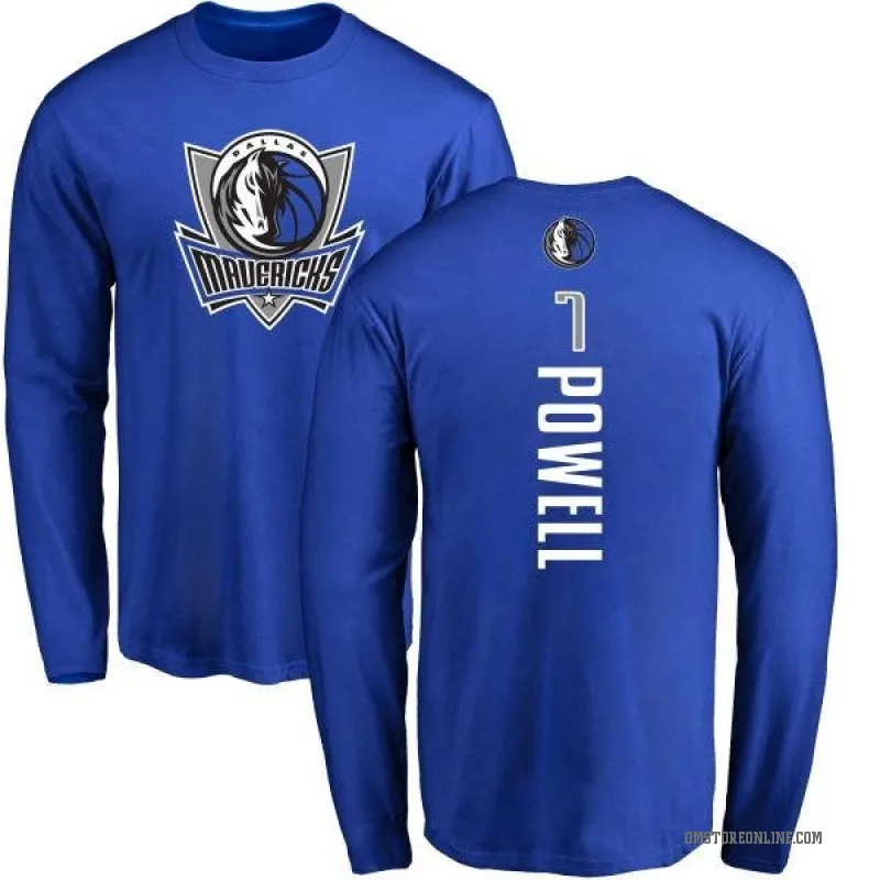 Dwight Powell Youth Royal Dallas Mavericks Backer Long Sleeve T-Shirt