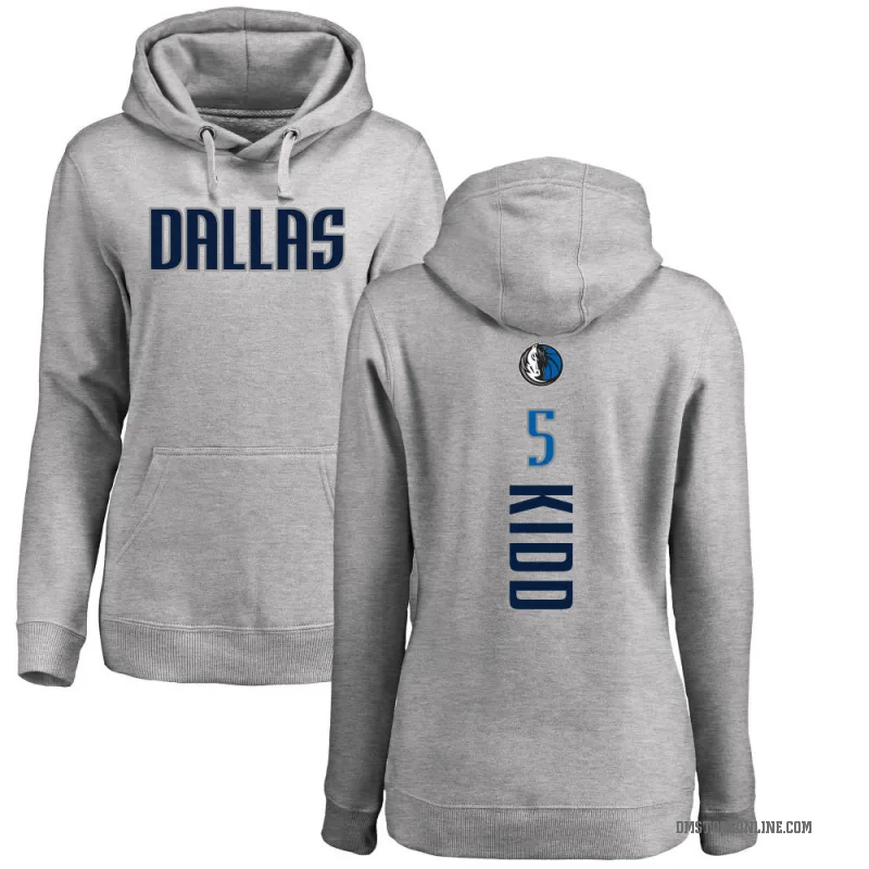 Jason Kidd Women's Dallas Mavericks Branded Ash Backer Pullover Hoodie