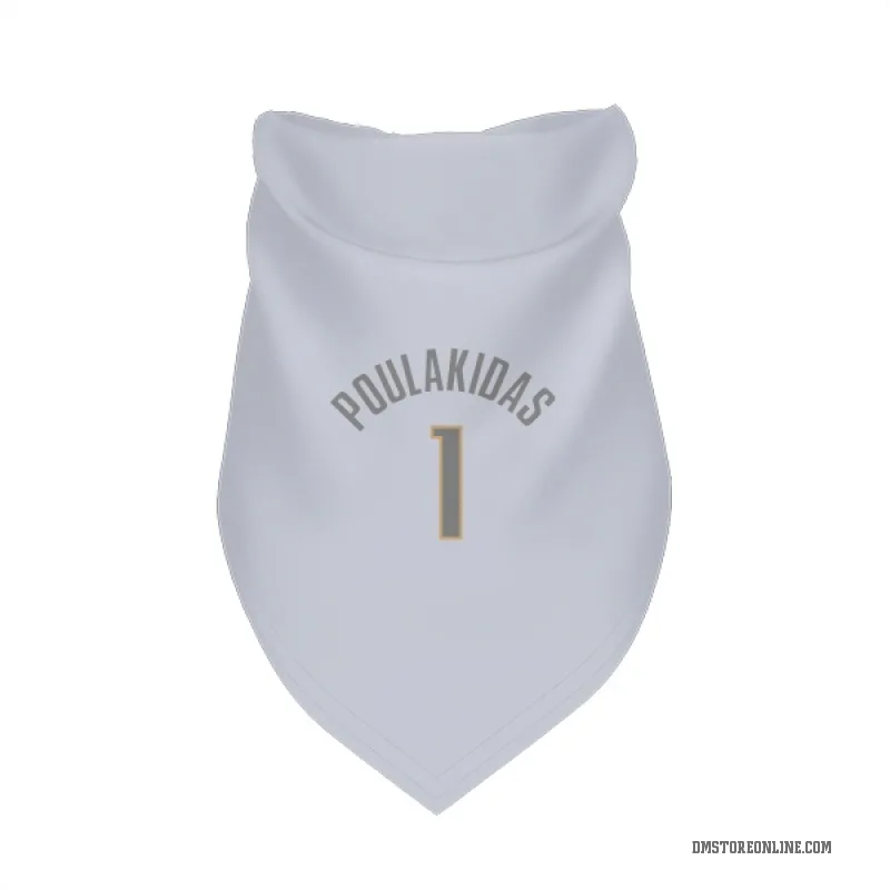 John Poulakidas  White Dallas Mavericks  Gray Cat & Dog Pet Bandana