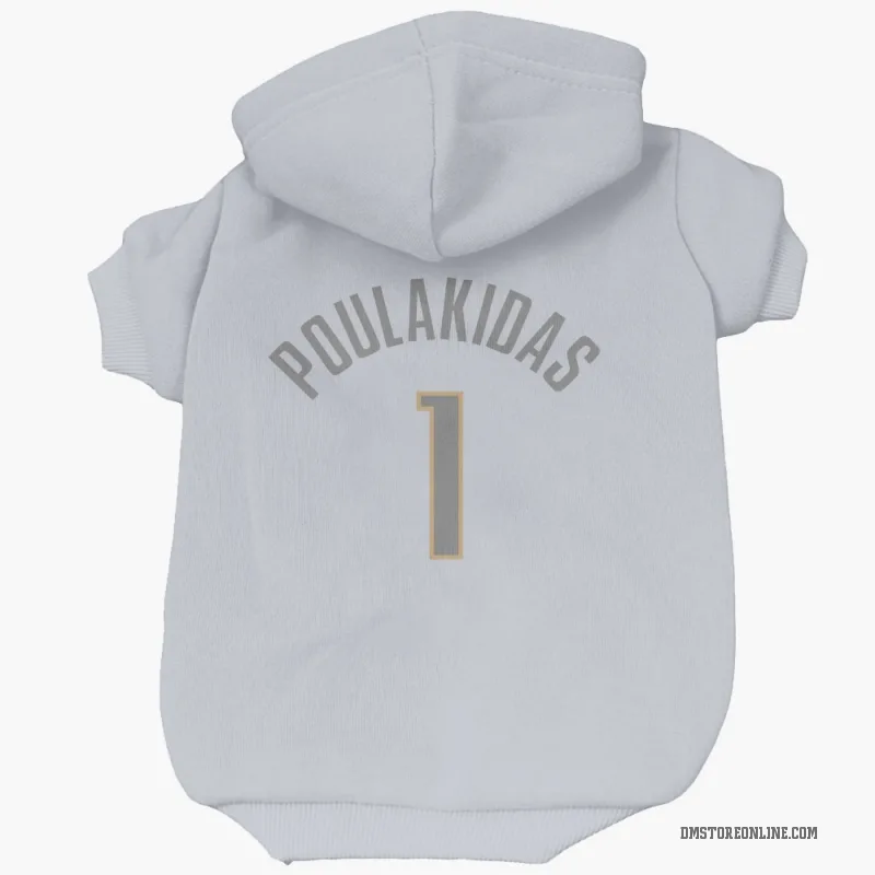 John Poulakidas  White Dallas Mavericks  Gray Cat & Dog Pet Hoodie