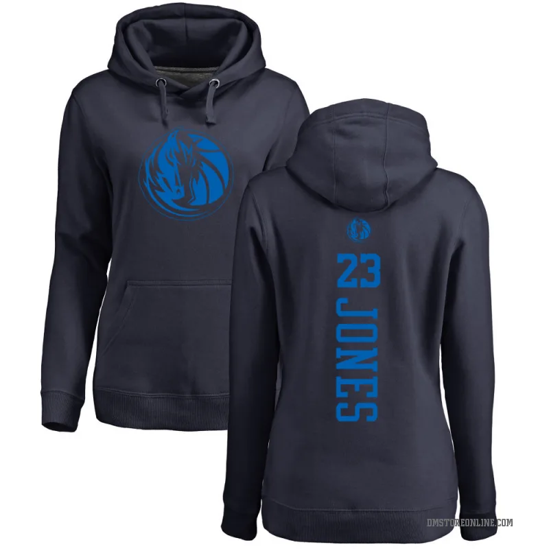 Kai Jones Women's Navy Dallas Mavericks Branded One Color Backer Pullover Hoodie