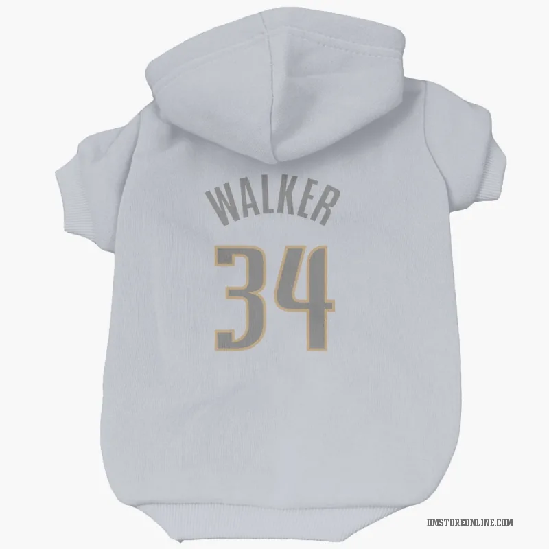 Kemba Walker  White Dallas Mavericks  Gray Cat & Dog Pet Hoodie