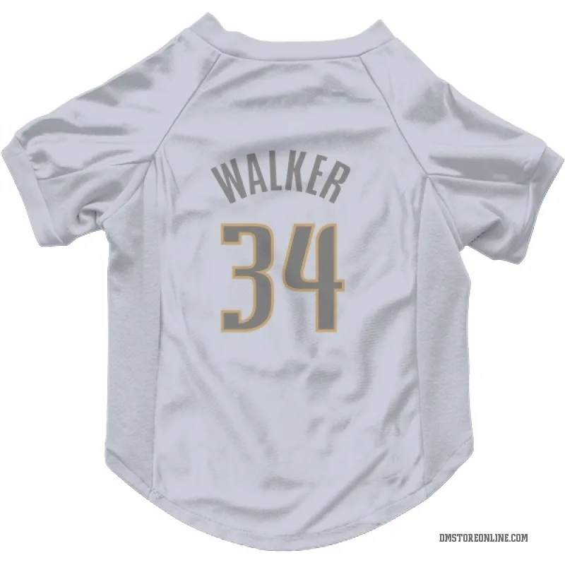 Kemba Walker  White Dallas Mavericks  Gray Cat & Dog Pet Jersey
