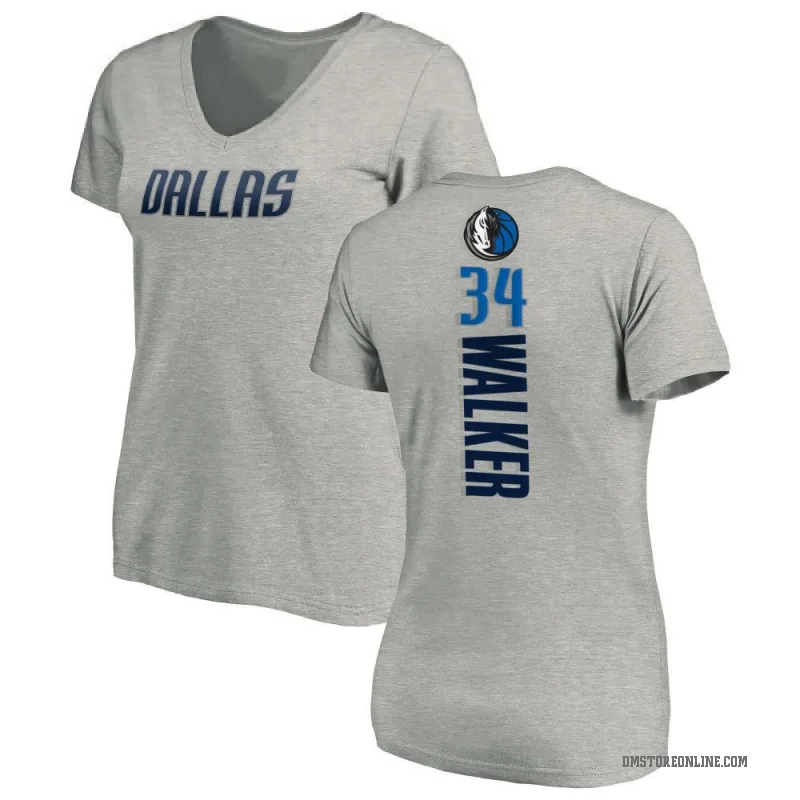 Kemba Walker Women's Dallas Mavericks Ash Backer T-Shirt