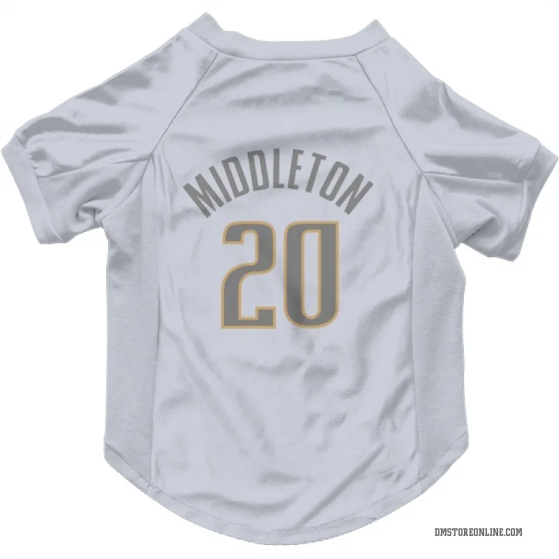 Khris Middleton  White Dallas Mavericks  Gray Cat & Dog Pet Jersey