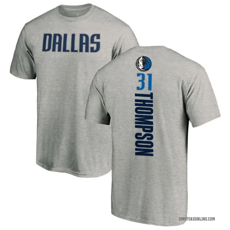 Klay Thompson Men's Dallas Mavericks Ash Backer T-Shirt
