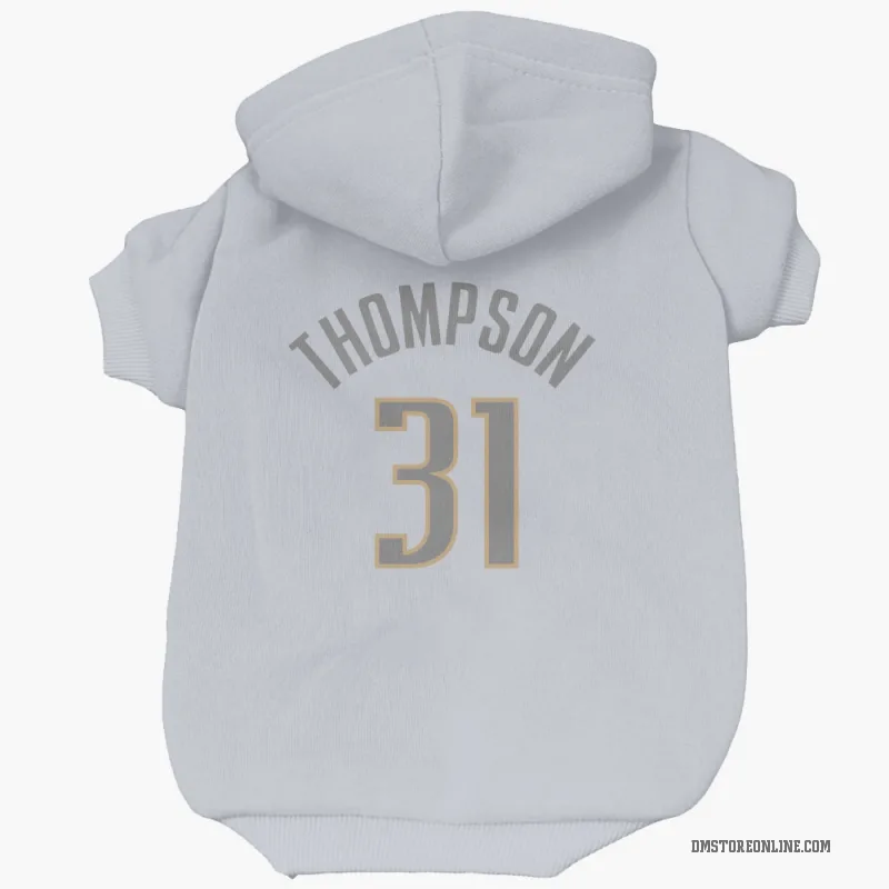 Klay Thompson  White Dallas Mavericks  Gray Cat & Dog Pet Hoodie