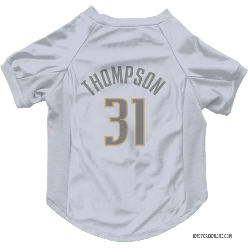 Klay Thompson  White Dallas Mavericks  Gray Cat & Dog Pet Jersey