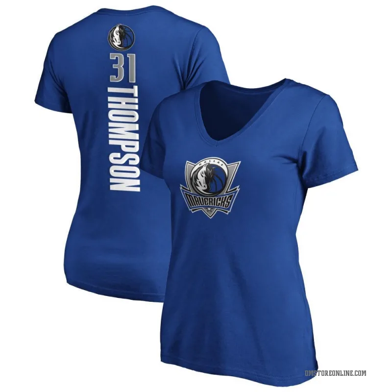 Klay Thompson Women's Royal Dallas Mavericks Backer T-Shirt