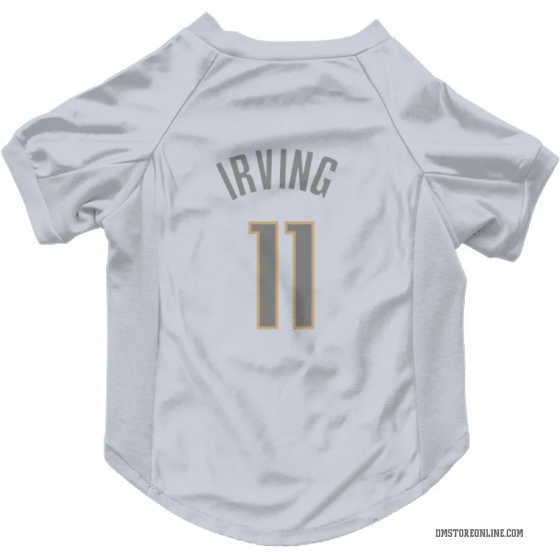Kyrie Irving  White Dallas Mavericks  Gray Cat & Dog Pet Jersey