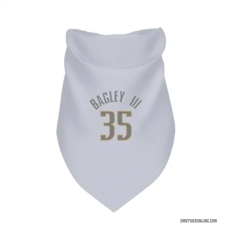 Marvin Bagley III  White Dallas Mavericks  Gray Cat & Dog Pet Bandana