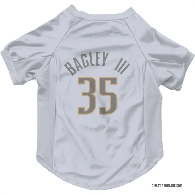 Marvin Bagley III  White Dallas Mavericks  Gray Cat & Dog Pet Jersey