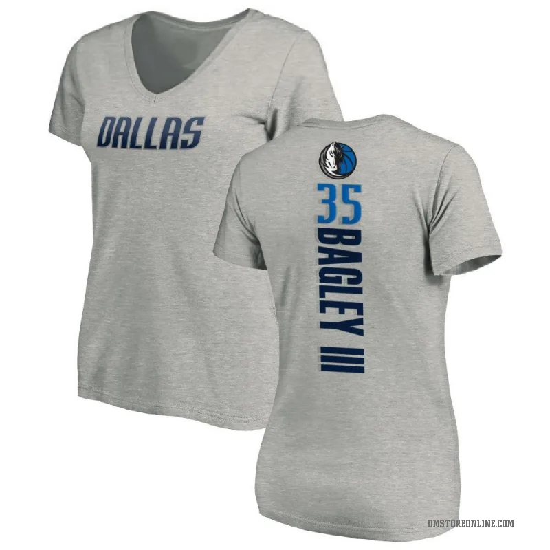 Marvin Bagley III Women's Dallas Mavericks Ash Backer T-Shirt