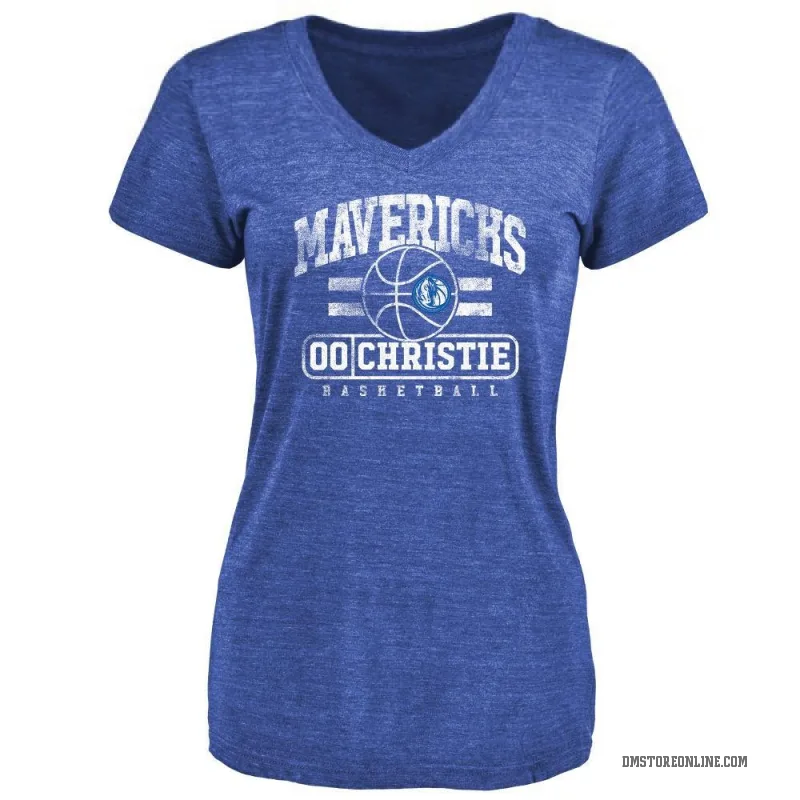 Max Christie Women's Royal Dallas Mavericks Baseline T-Shirt