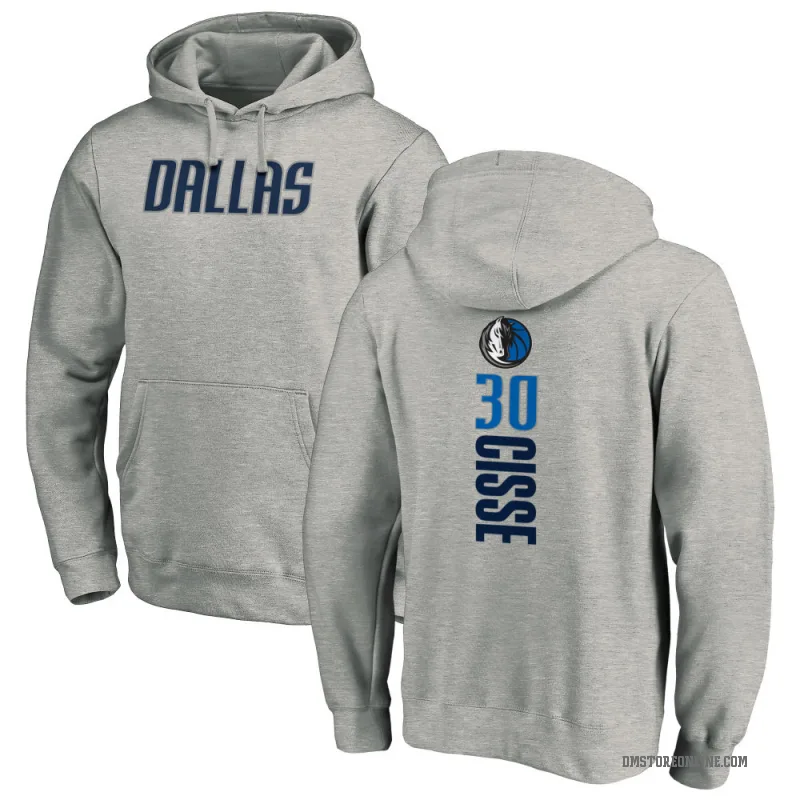 Moussa Cisse Youth Dallas Mavericks Branded Ash Backer Pullover Hoodie