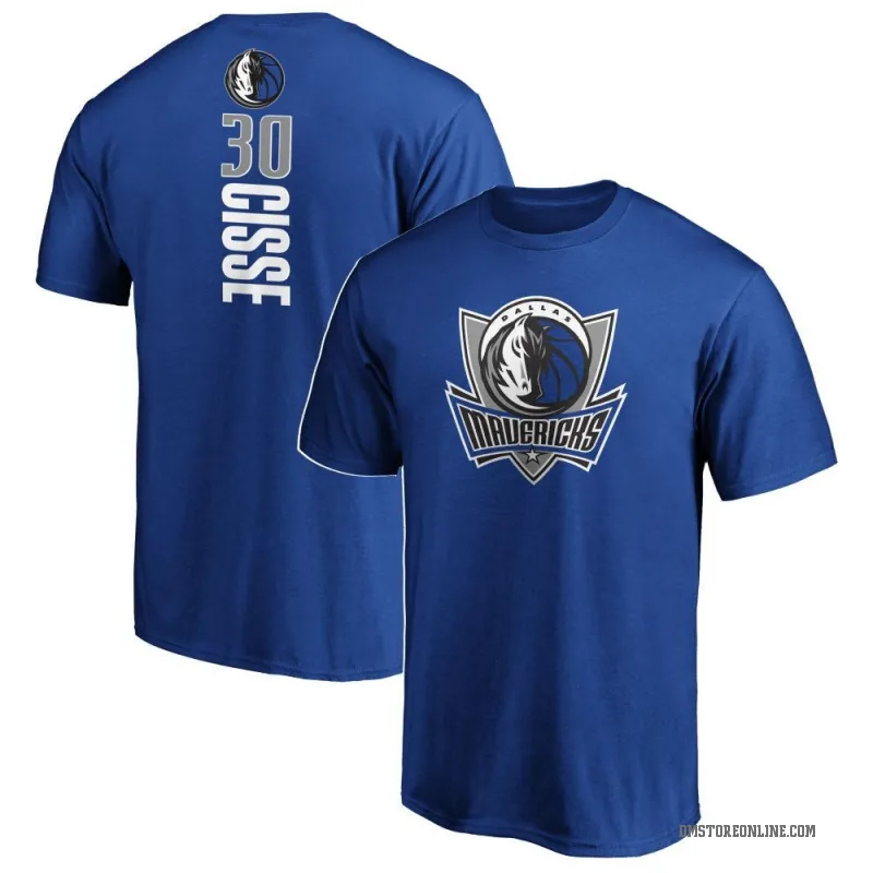 Moussa Cisse Youth Royal Dallas Mavericks Backer T-Shirt