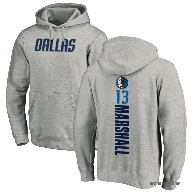 Naji Marshall Men's Dallas Mavericks Branded Ash Backer Pullover Hoodie