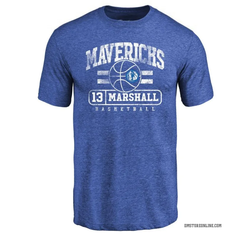 Naji Marshall Men's Royal Dallas Mavericks Baseline T-Shirt