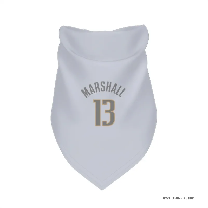 Naji Marshall  White Dallas Mavericks  Gray Cat & Dog Pet Bandana