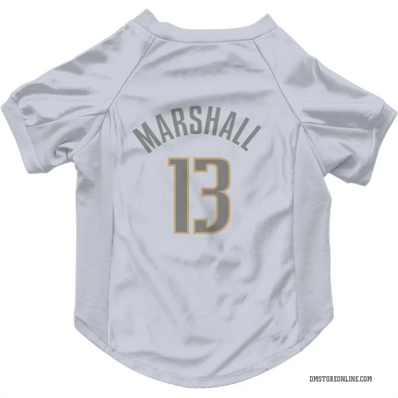 Naji Marshall  White Dallas Mavericks  Gray Cat & Dog Pet Jersey