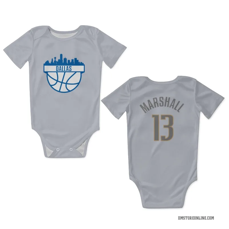 Naji Marshall  White Dallas Mavericks  Gray Newborn & Infant Bodysuit