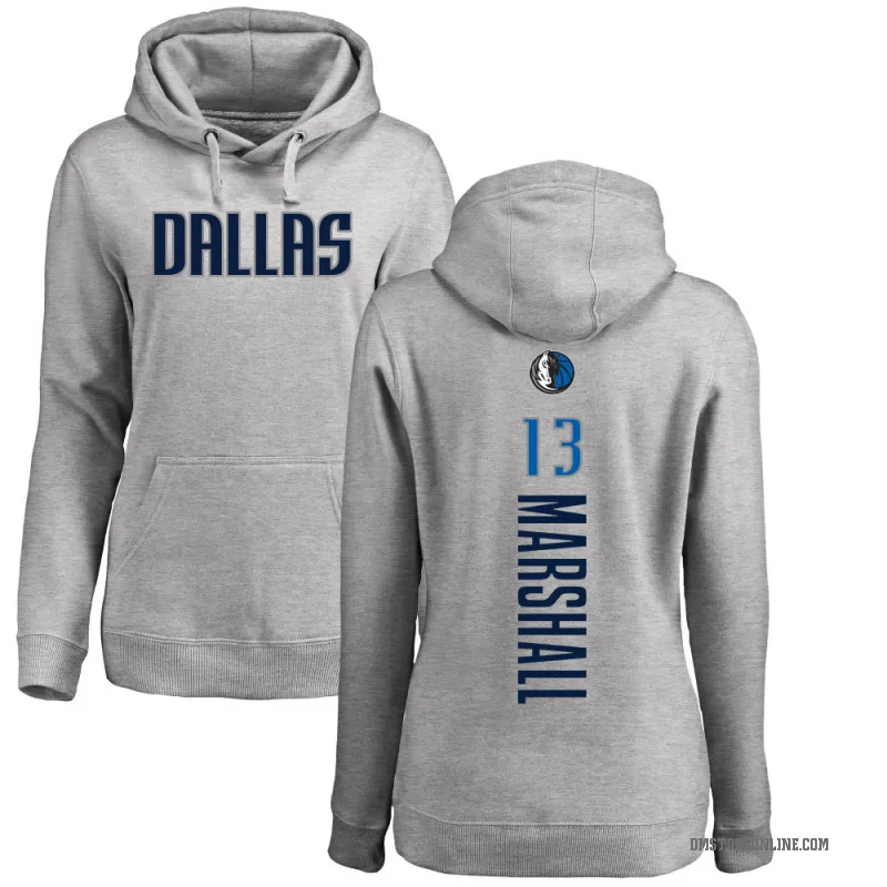 Naji Marshall Women's Dallas Mavericks Branded Ash Backer Pullover Hoodie