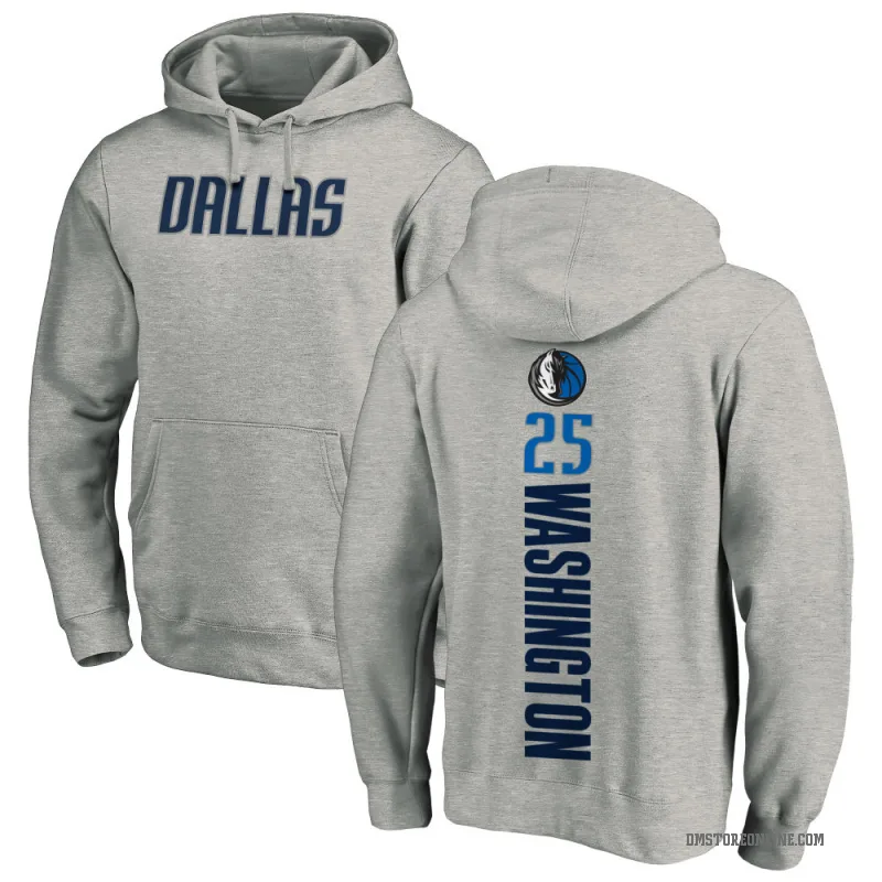 P.J. Washington Men's Dallas Mavericks Branded Ash Backer Pullover Hoodie