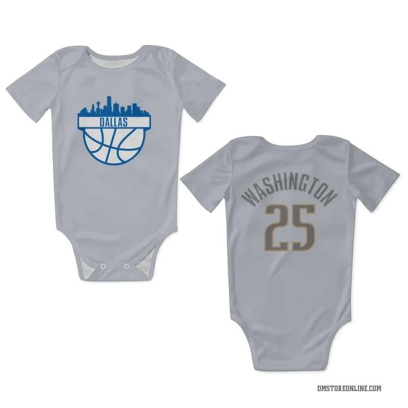 P.J. Washington  White Dallas Mavericks  Gray Newborn & Infant Bodysuit