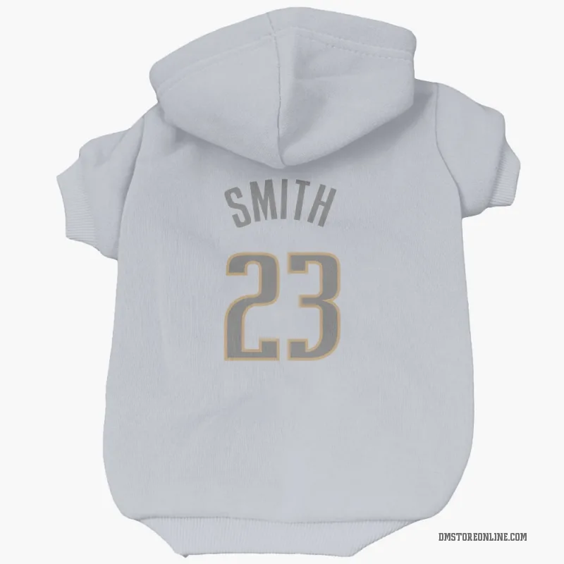 Tyler Smith  White Dallas Mavericks  Gray Cat & Dog Pet Hoodie