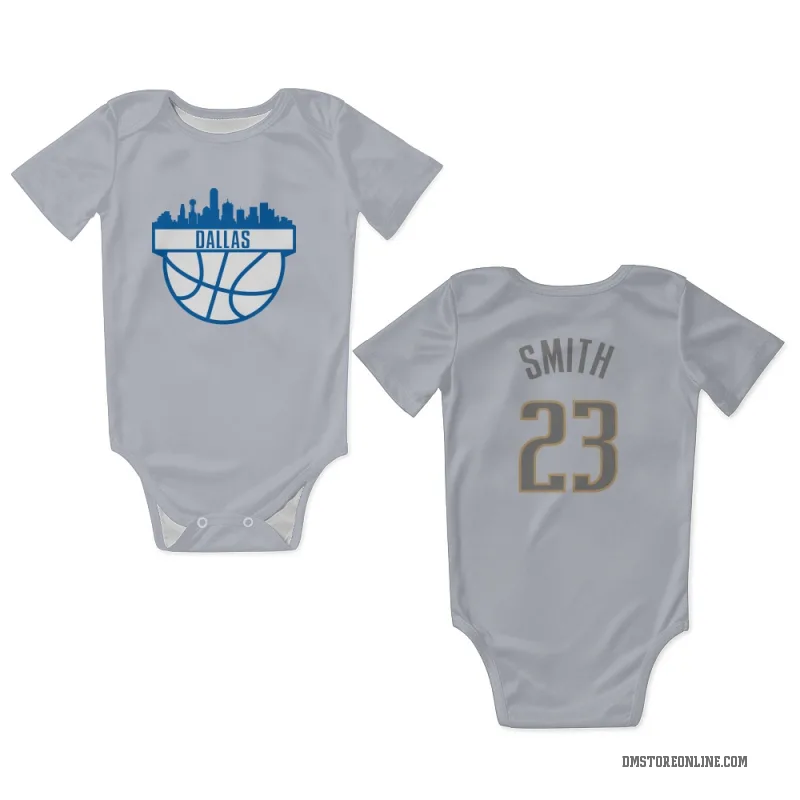 Tyler Smith  White Dallas Mavericks  Gray Newborn & Infant Bodysuit